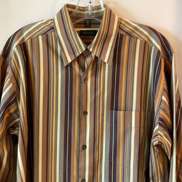 BARNEYS NEW YORK Striped Multicolor Men's Shirt Excellent Condition! Italy - Picture 2 of 7